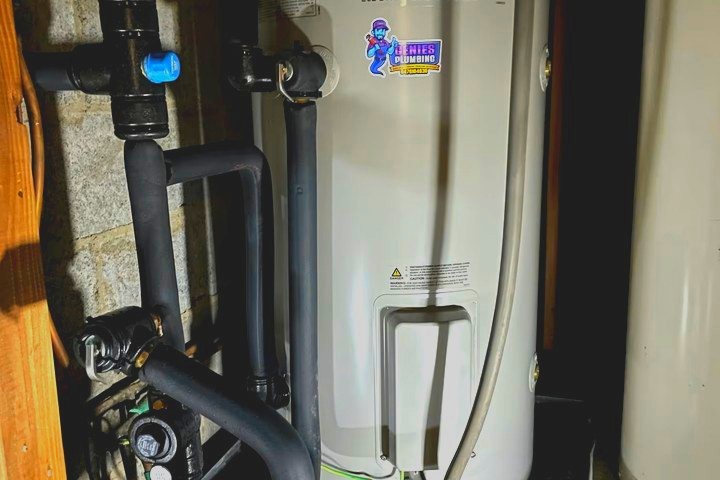 Hot water system installed and plumbed in